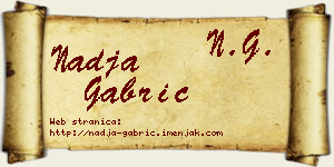 Nadja Gabrić vizit kartica